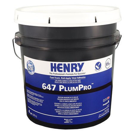 HENRY Henry 647 PlumPro Fast-Track, Roll-Apply Vinyl Adhesive 4 GAL 647 4 GAL